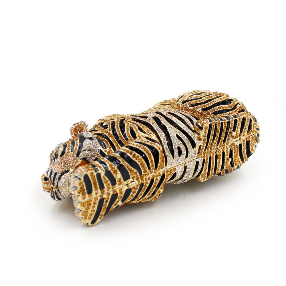 Women's Tiger Diamond Party Hand-held Home Decoration Evening Bags