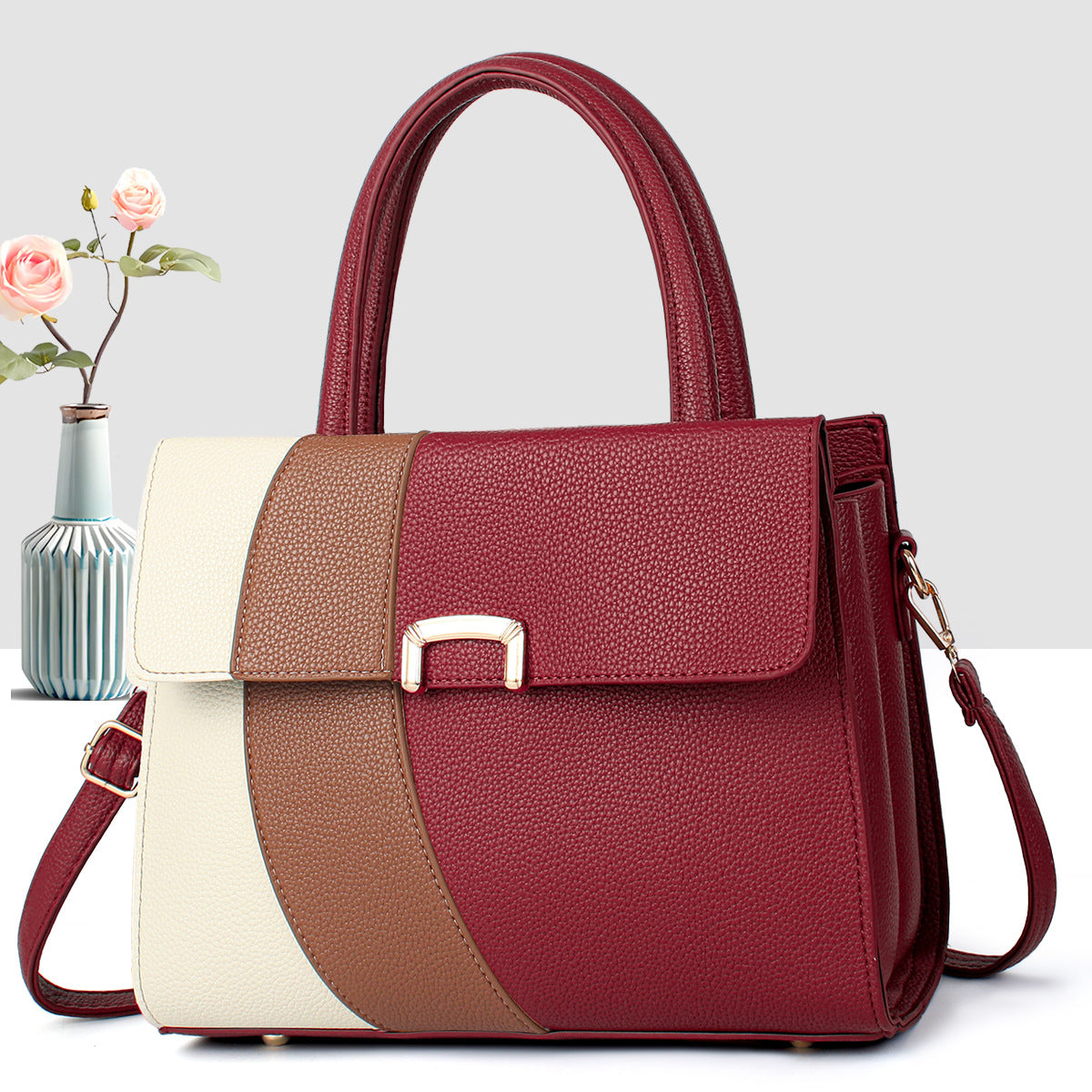 Women's Spring Contrast Color Female Lady Trendy Women's Handbag