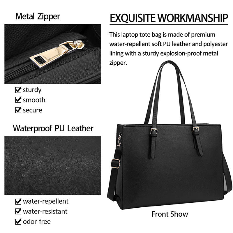 Women's Cross Pattern Large Temperament Wild Laptop Bag