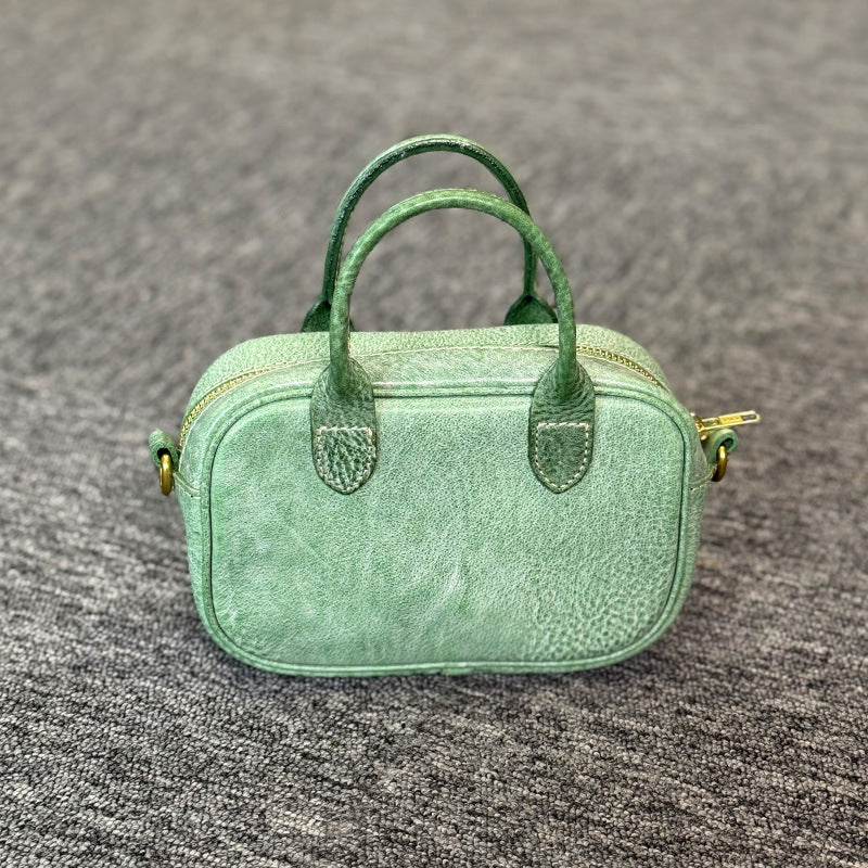 Mobile Top Layer Fog Wax Cowhide Horizontal Women's Messenger Bag