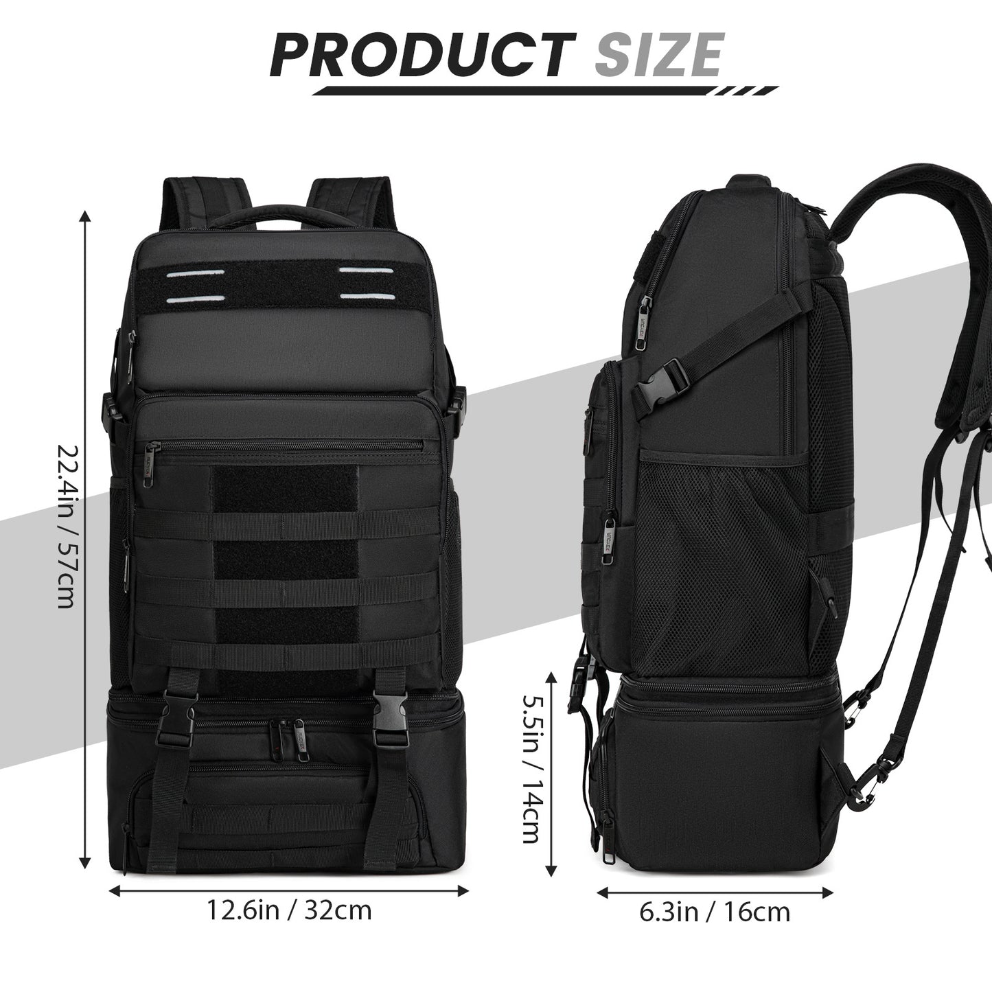 Lunch Insulation Cold Removable Box Unisex Mountain Climbing, Hiking Bag