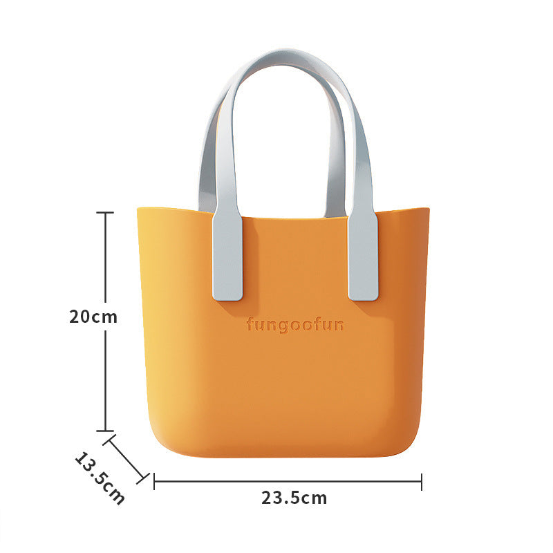 Lightweight Shopping Elegant Beach Portable Candy Color Women's Handbag