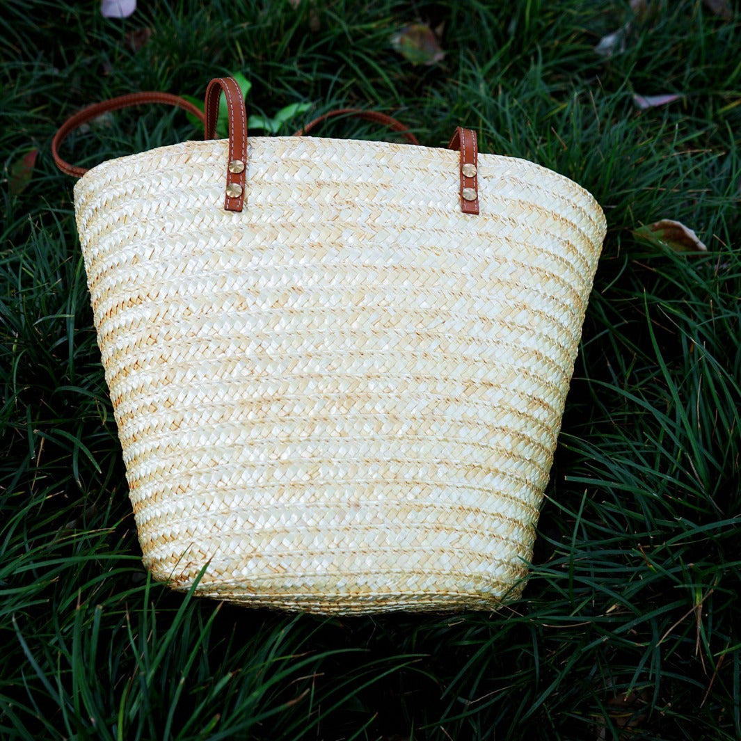 Women's Style Natural Straw Large Capacity Picnic Basket Women's Shoulder Bag