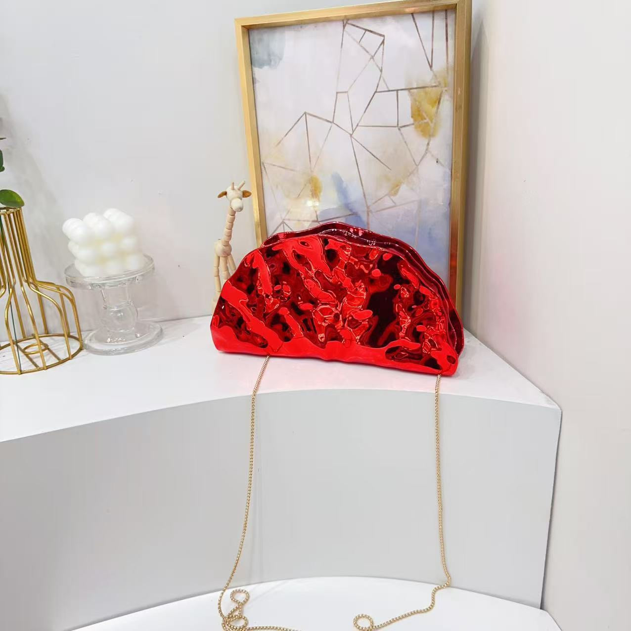 Dinner Light Luxury High-grade Electroplated Metal Women's Messenger Bag