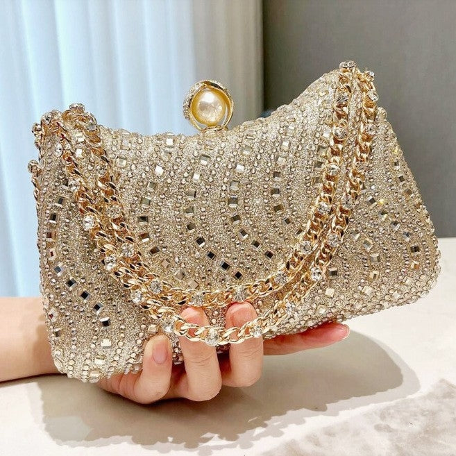 Fashion Diamond Rhinestone Chain Style Party Bags