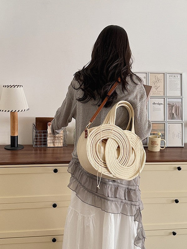 Women's Seaside Vacation Style Single Large Capacity Contrast Color Bags