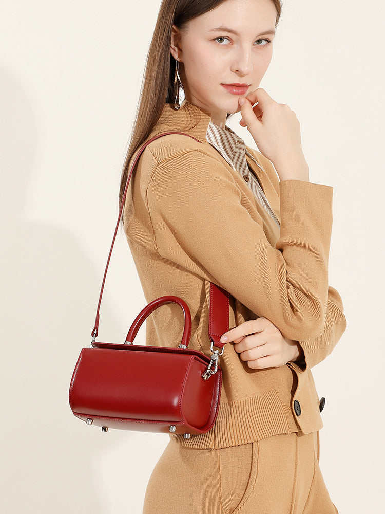 Women's Design Box Genuine Leather Portable Bags