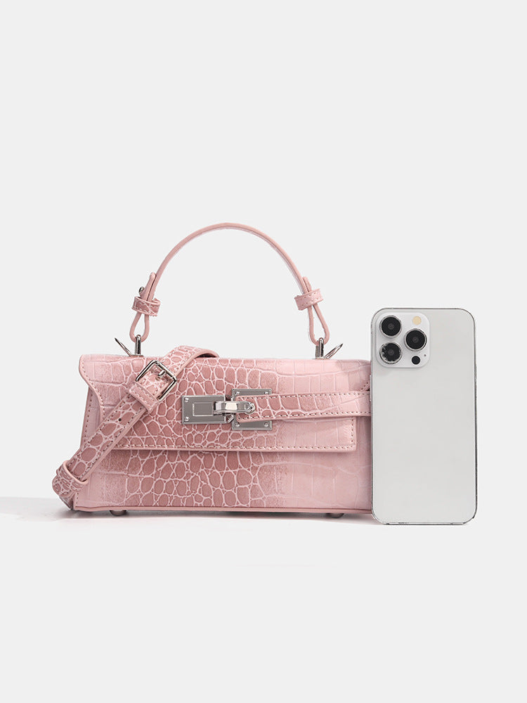 Women's Design Crocodile Pattern Kelly High-grade Small Square Bag