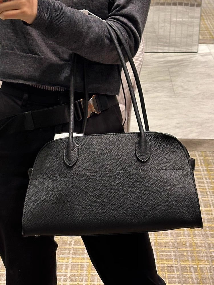 Dong Large Capacity High-grade Lychee Pattern Cowhide Commuter Bags