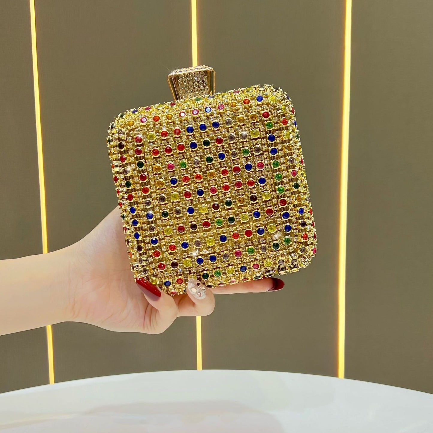 Women's Light Luxury Diamond Clutch Party Shiny Bags