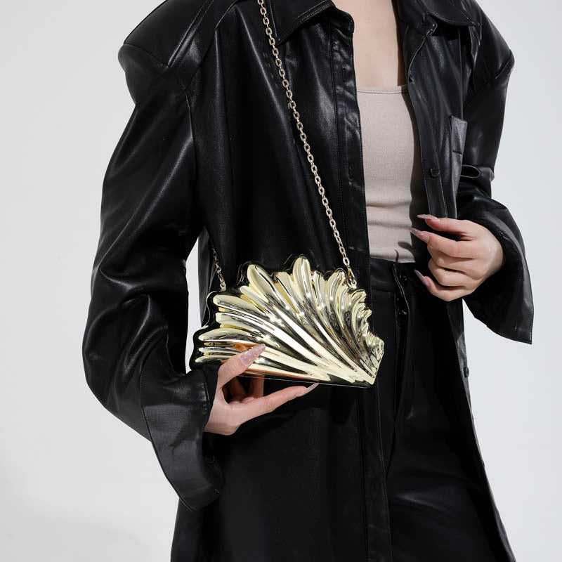 Acrylic Wings Shell Irregular Box Change Hand Dinner Bag