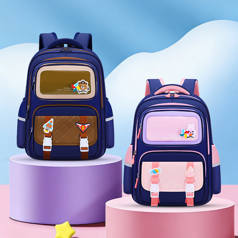 Boys Grade Large Capacity Burden Reduction Spine Protection Super Primary School Bag