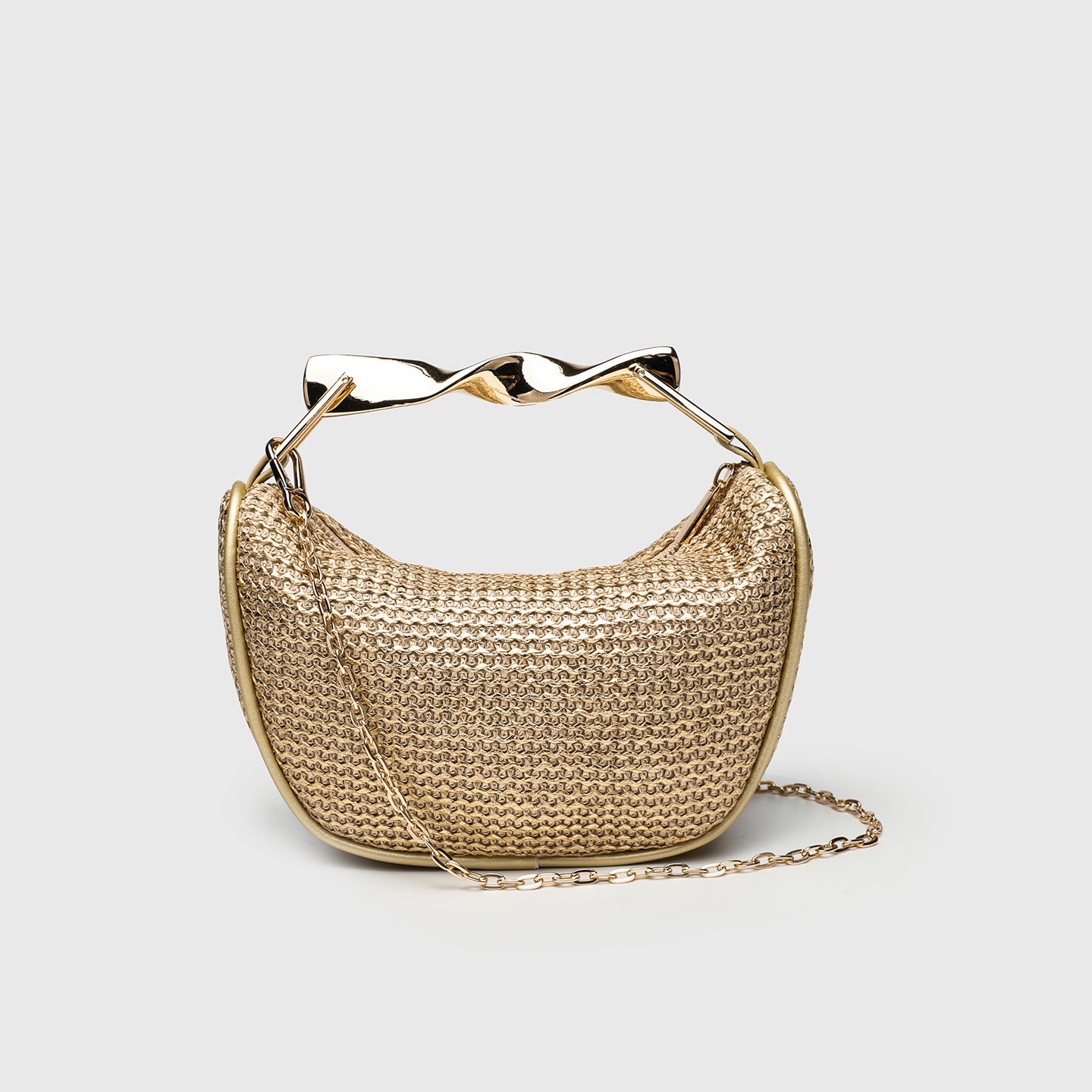 Women's Home Woven Vintage Chain Material Knitted Bags