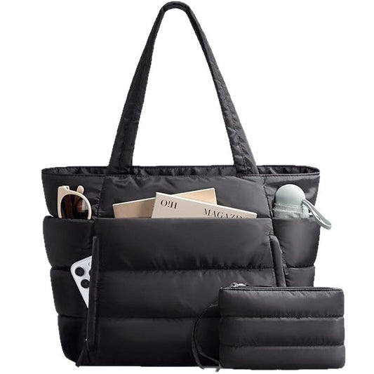 Women's Trendy Quilted Large Capacity Short-distance Laptop Bag