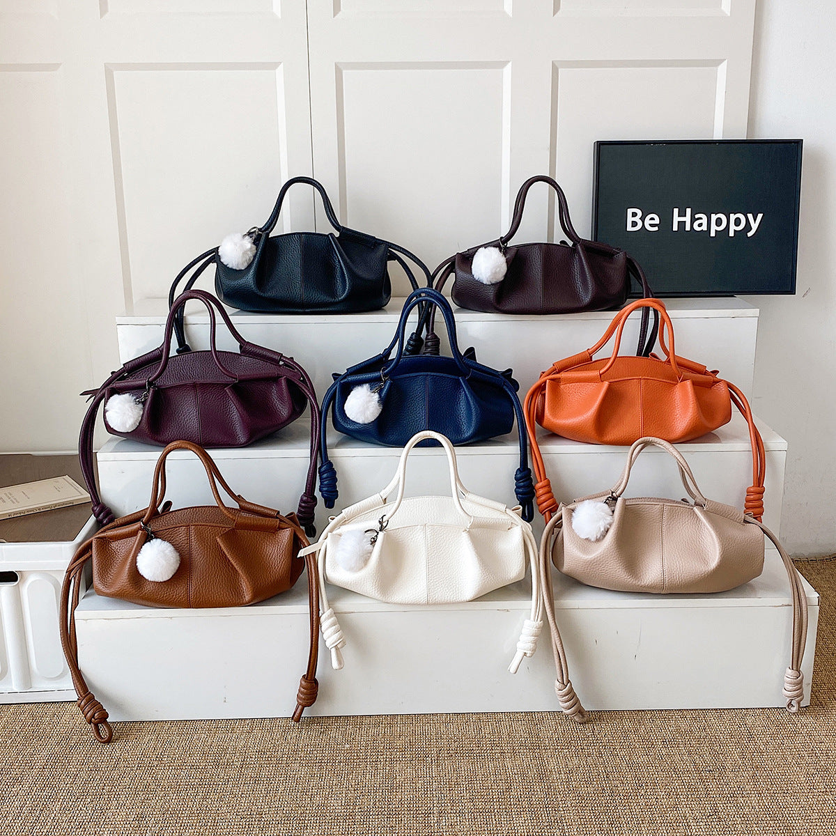 Women's Niche High Sense Soft Leather Cloud Fashion Women's Shoulder Bag