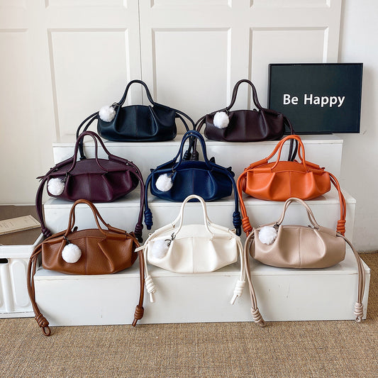 Women's Niche High Sense Soft Leather Cloud Fashion Women's Shoulder Bag