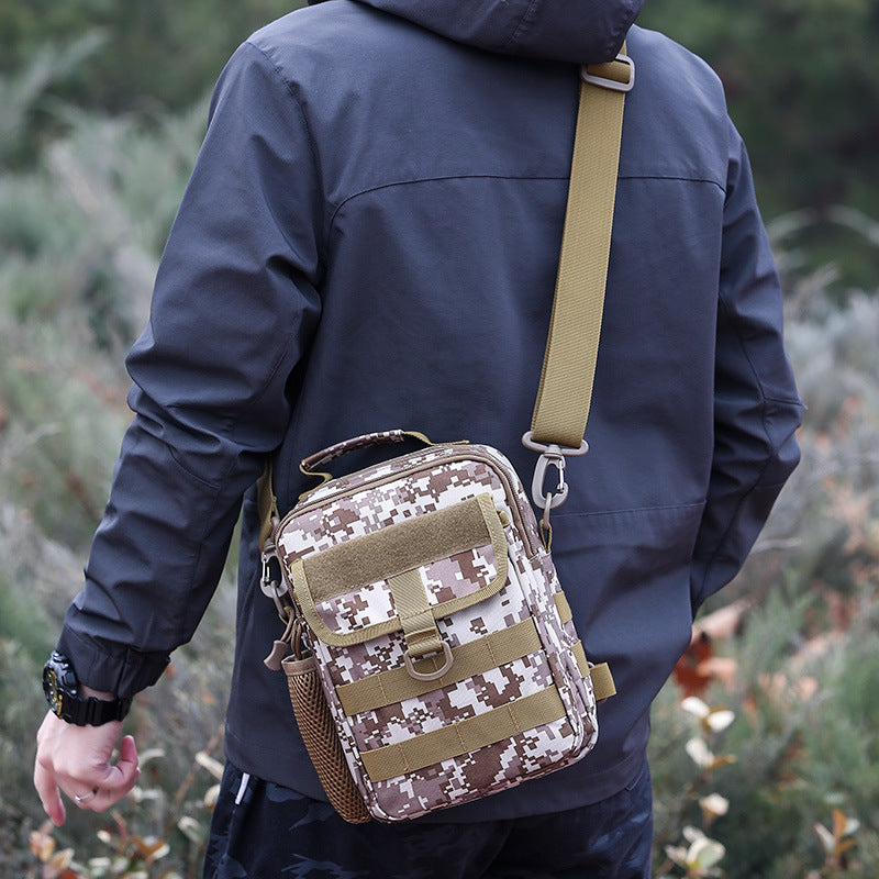 Portable Kettle Mobile Camouflage Military Fans Cashier Men's Shoulder Bag
