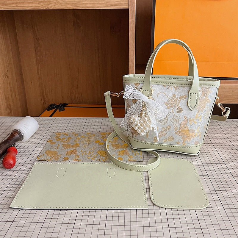Women's Chinese Style Cloth Commuter Portable Material Women's Shoulder Bag