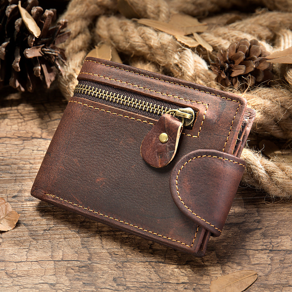 Men's Horse Leather Retro Genuine Large Capacity Men's Wallet