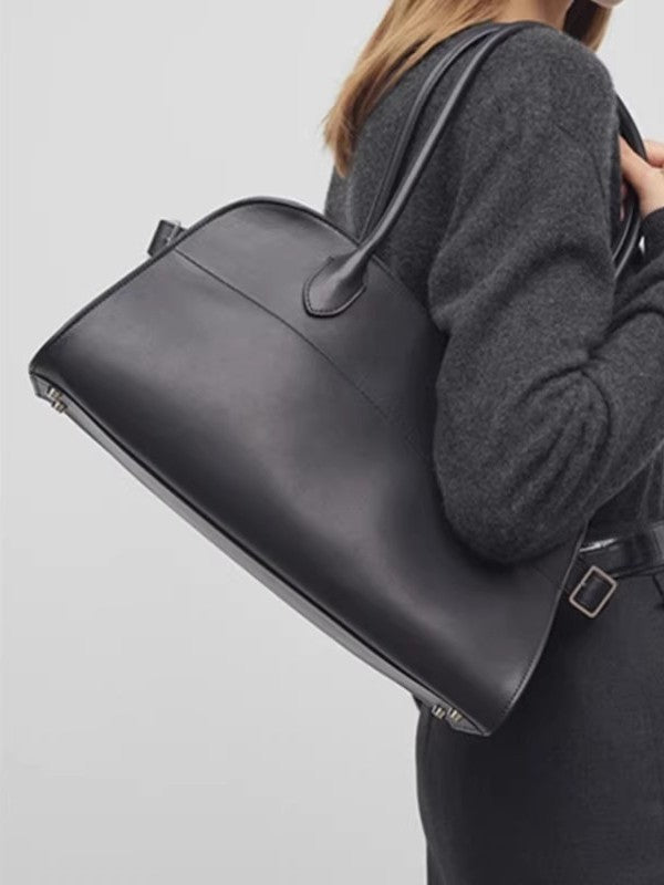 Dong Large Capacity High-grade Lychee Pattern Cowhide Commuter Bags