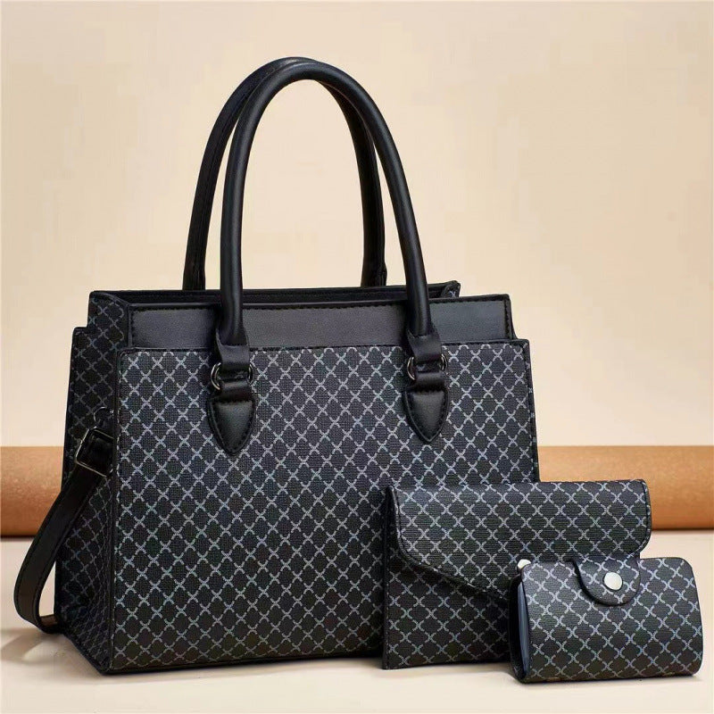 Three-piece Fashion Large Capacity Printing Color Women's Handbag