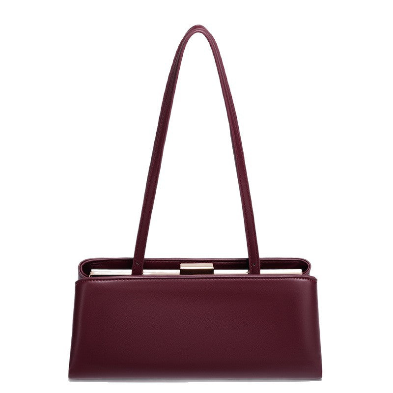 Women's Commuter Retro Clip Underarm Baguette High-grade Tote Bag