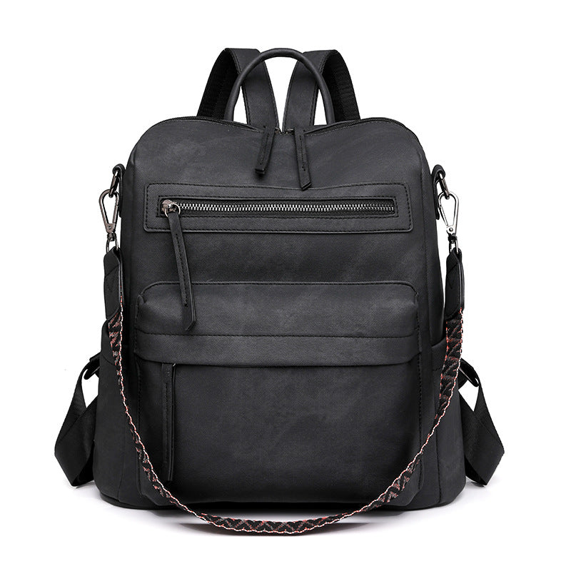 Women's Global Soft Leather Versatile Large Capacity Leisure Backpack