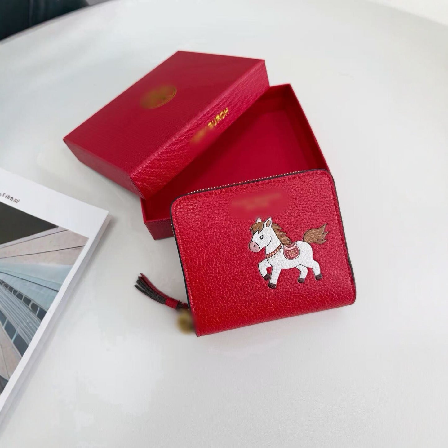 Women's Pony Cartoon Change Zipper Multiple Slots Mini Cute Ladies Wallet