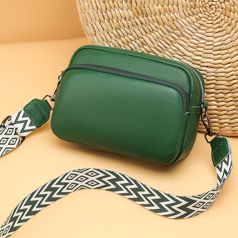 Women's First Layer Cowhide Simple Retro Fashion Shoulder Bags