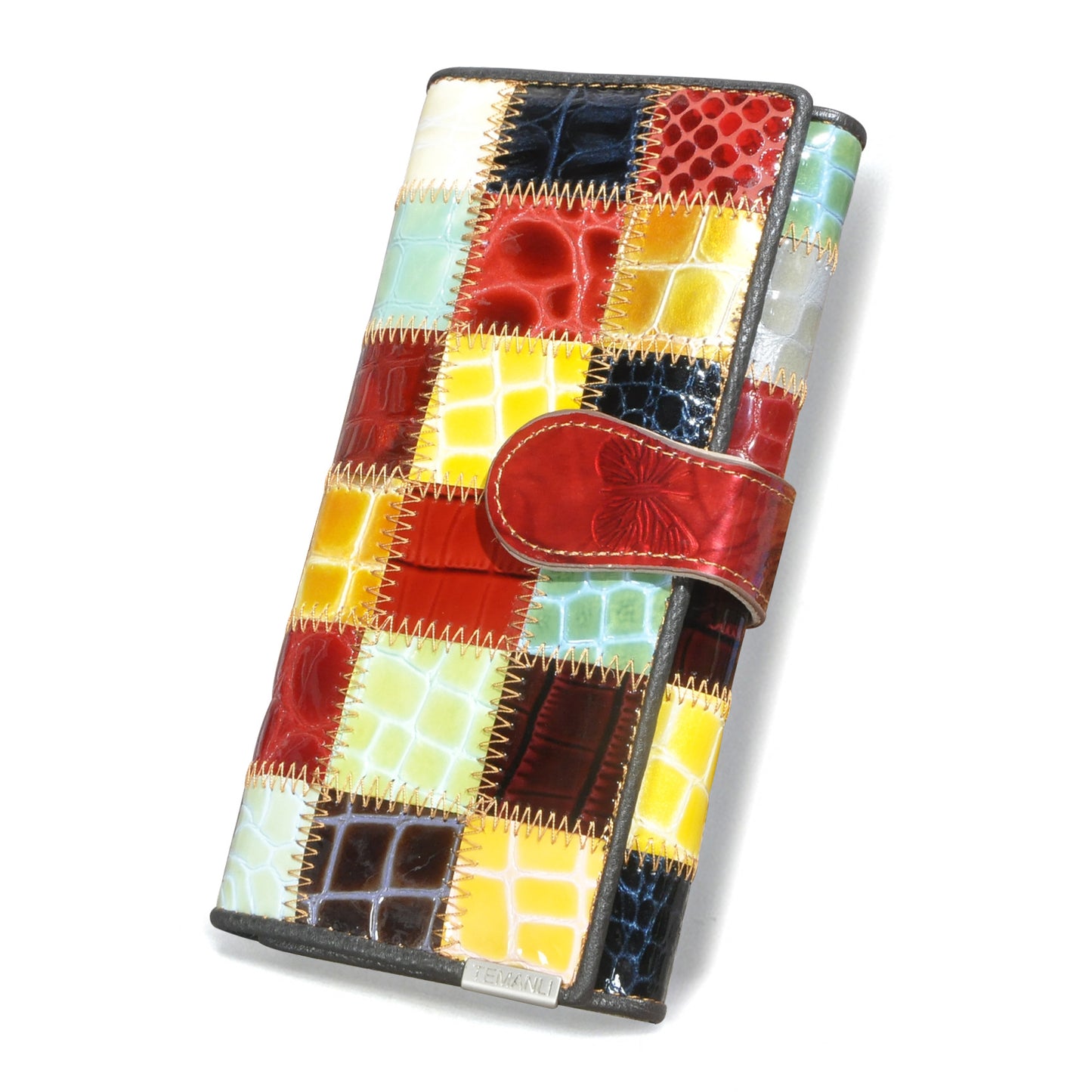 Women's Layer Cattlehide Leather Fashion Advanced Stitching Practical Multiple Slots Ladies Wallet
