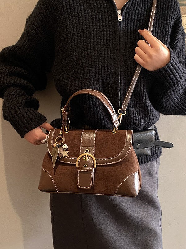 Women's Suede Portable Saddle Fashion Advanced Texture Bags