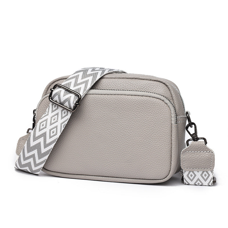 Women's First Layer Cowhide Genuine Leather Trendy Simple Solid Women's Shoulder Bag