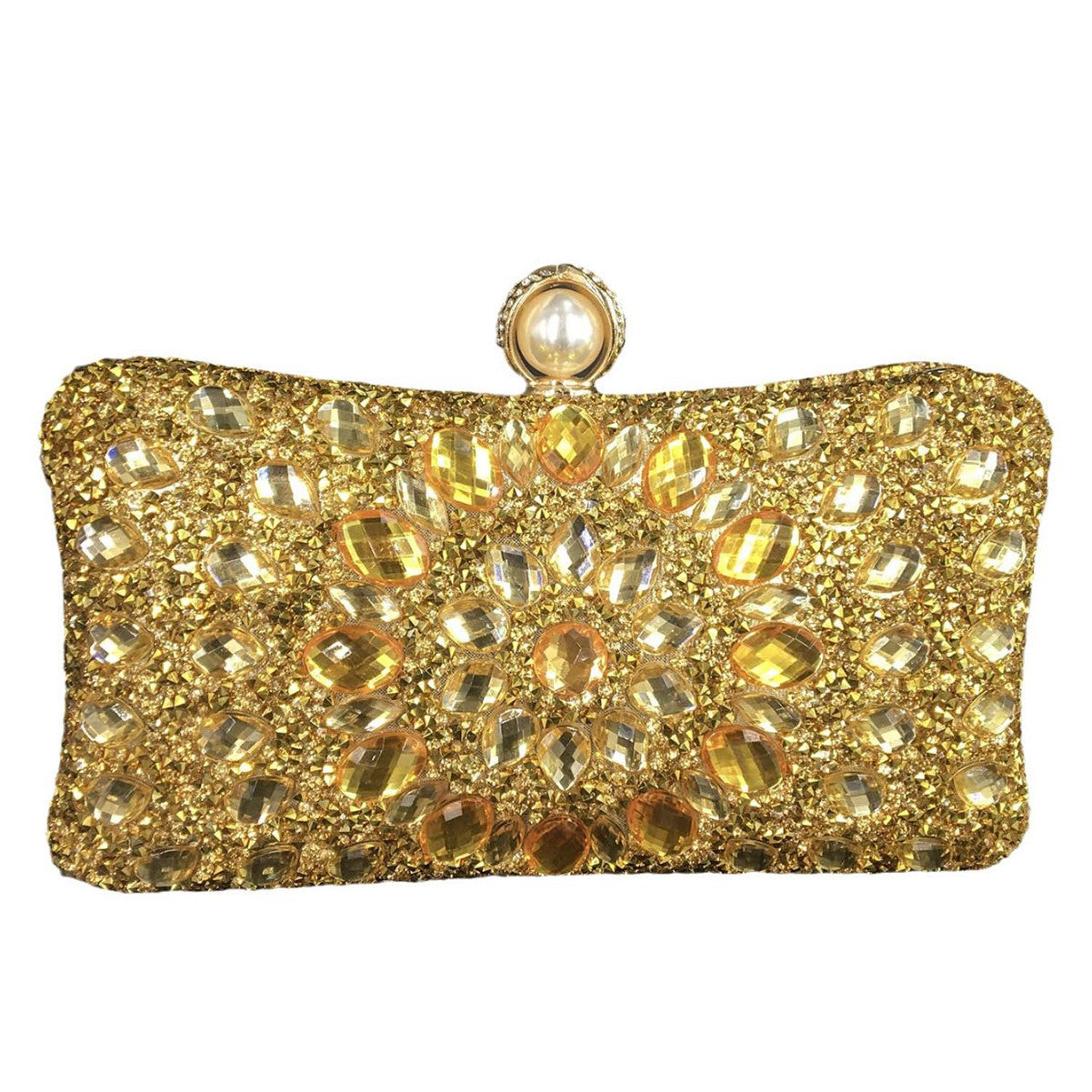 Women's Sunflower Fashion Banquet Clutch Dress Diamond Evening Bags