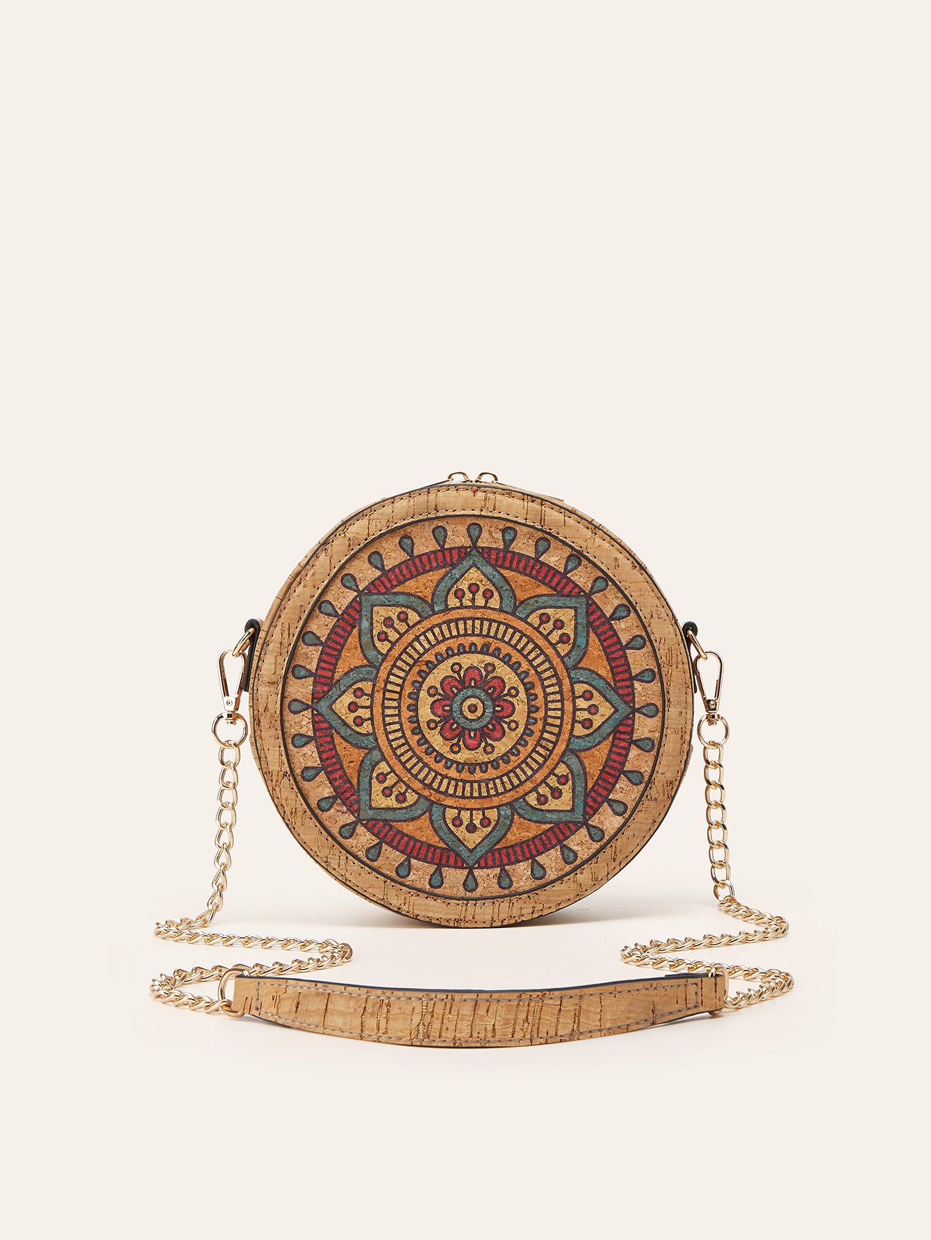 Women's Bohemian Retro Cork Ethnic Style Oval Chain Bags