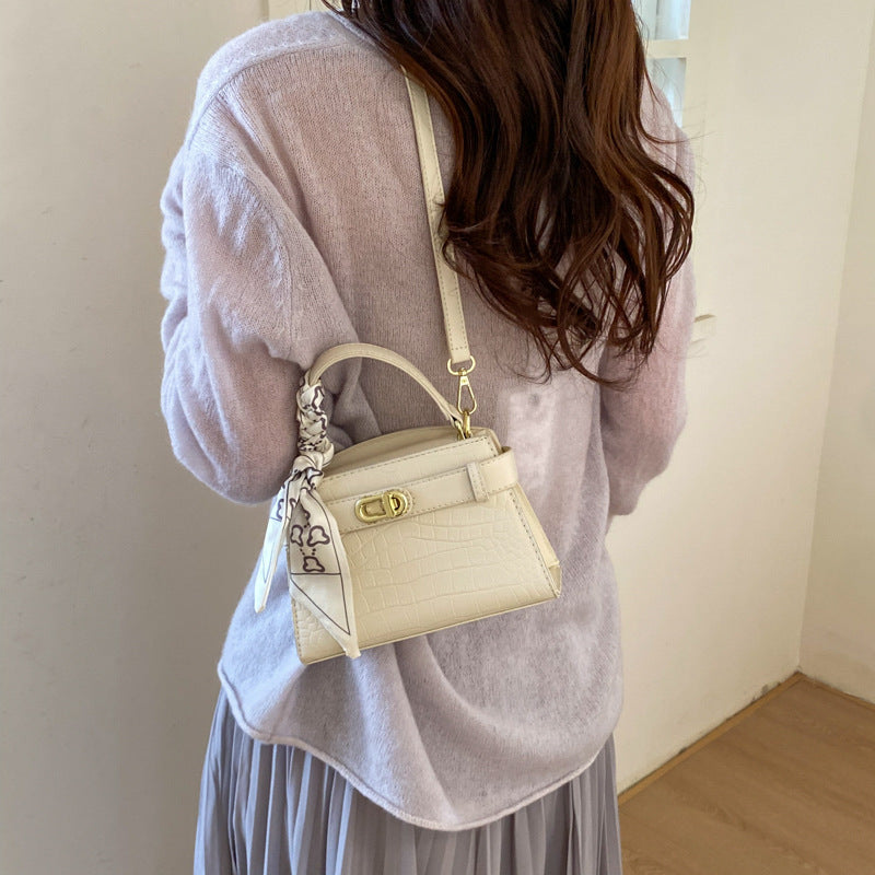 Women's Crocodile Pattern Fashion Portable Kelly For Women's Shoulder Bag