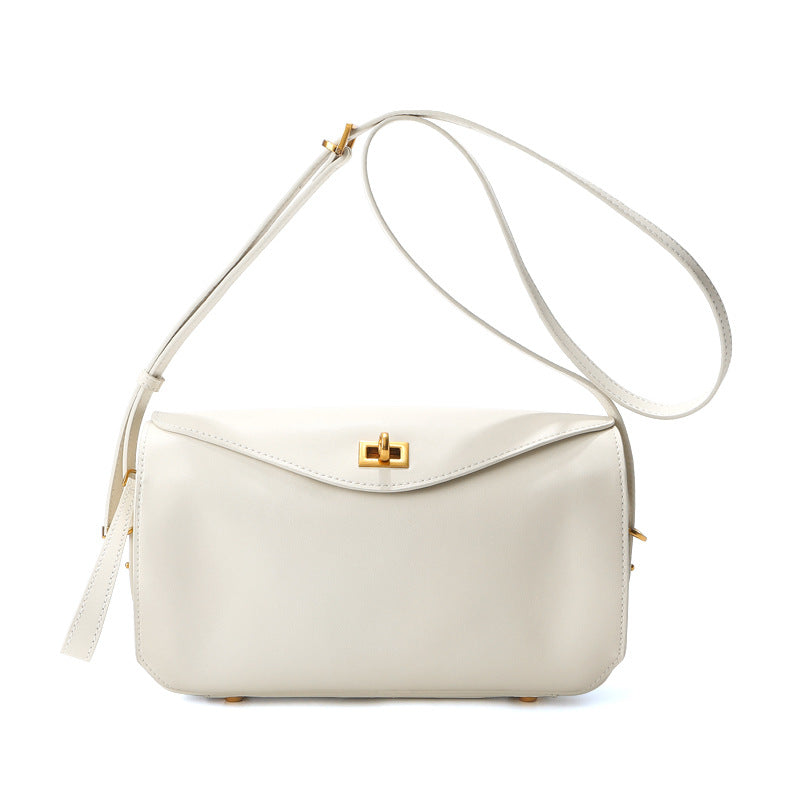 Women's Cowhide Boston Pillow High-grade Leather Fashionable Women's Shoulder Bag
