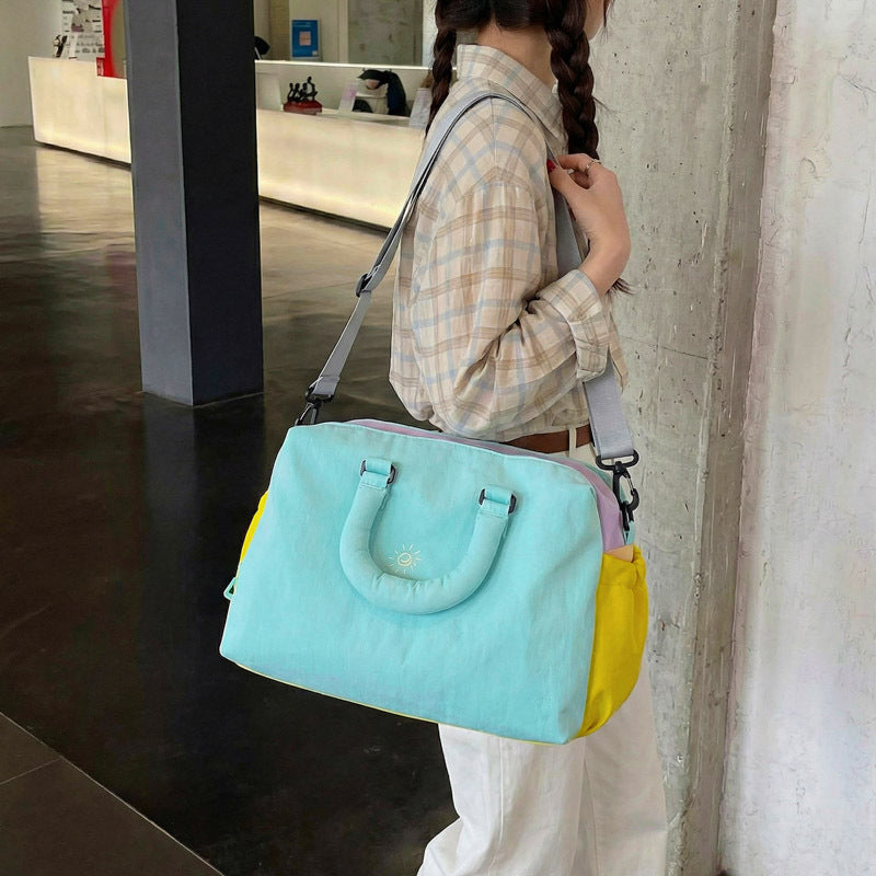 Women's Lightweight Personality Iti Contrast Color Large Capacity Women's Shoulder Bag