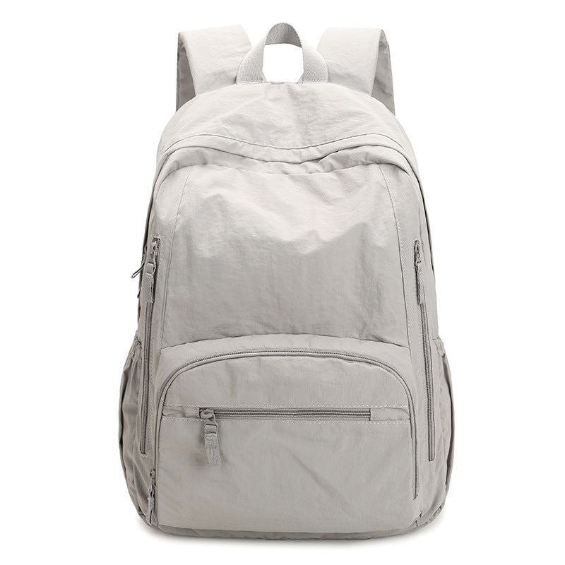 Women's & Men's Color Textured Niche Lightweight Large Capacity Leisure Backpack