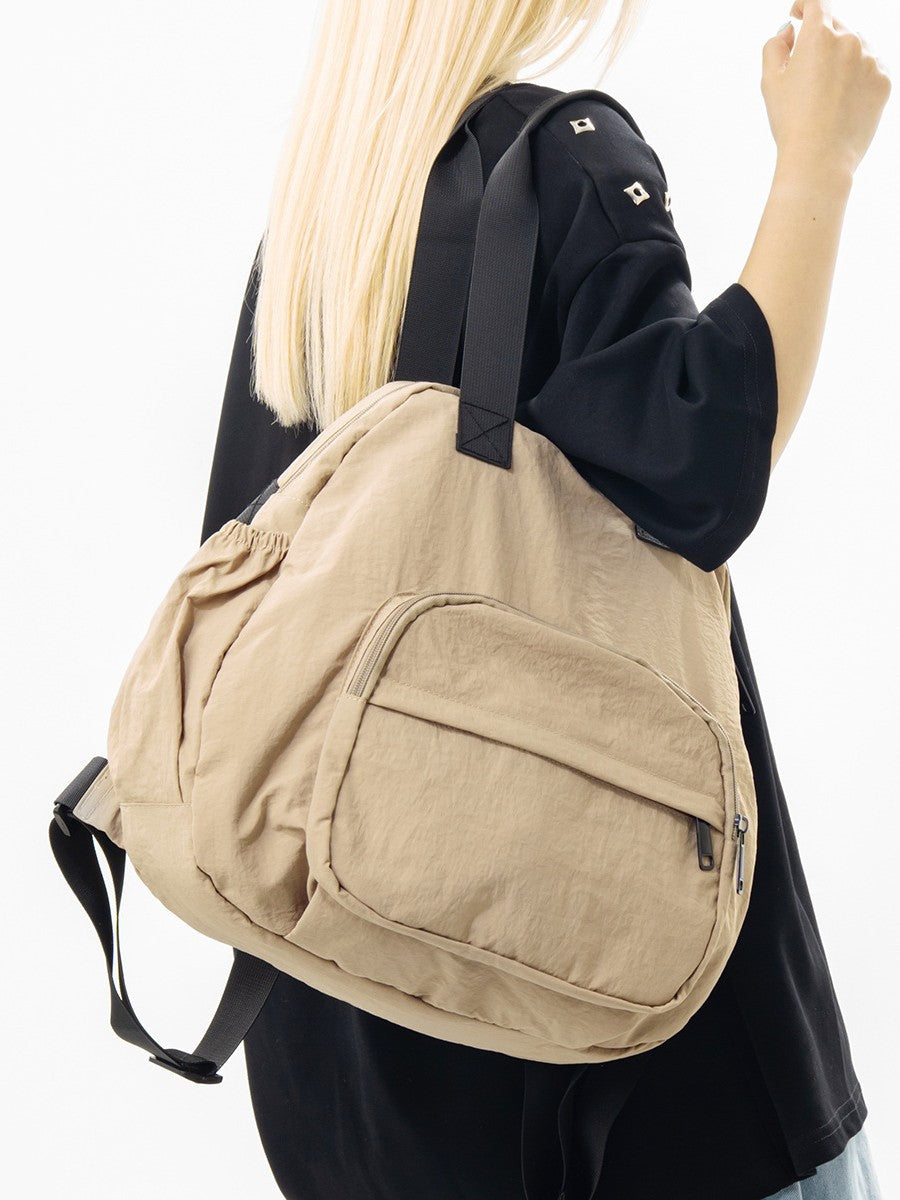 Women's & Men's Textured Commuter Large Capacity Lightweight Leisure Backpack