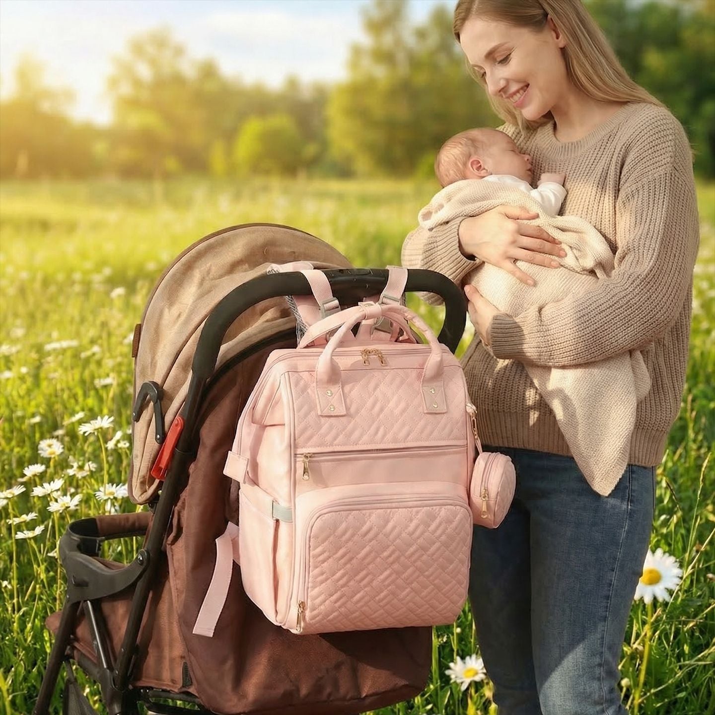 Diaper Light Mom Cart Back Convenient Insulating Mummy Bag