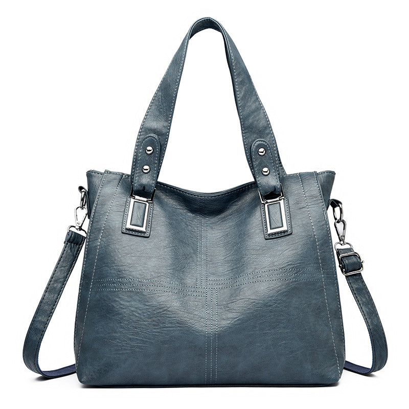 Women's Spring Large Capacity Soft Leather Mother Trendy Tote Bag