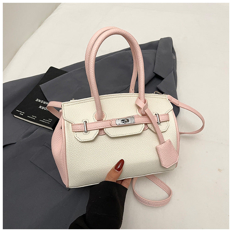 Women's Spring High-grade Contrast Color Portable Platinum Pouch Women's Messenger Bag