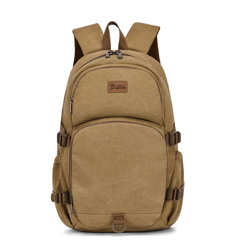 Men's Canvas Simple Daily Shopping Large Capacity Backpacks