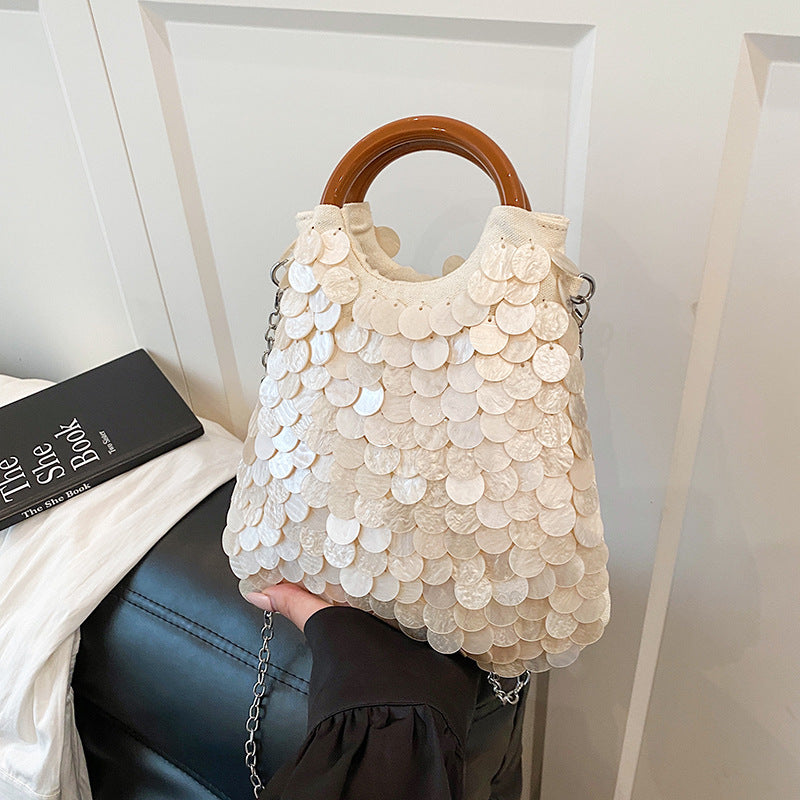 Women's Handmade Shell Niche Fairy Temperament Wild Women's Messenger Bag
