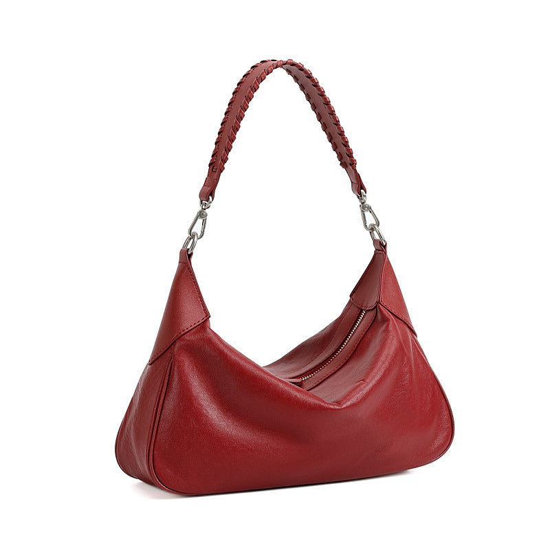 Women's Crystal Vegetable Tanned Cowhide Leather Versatile Bags