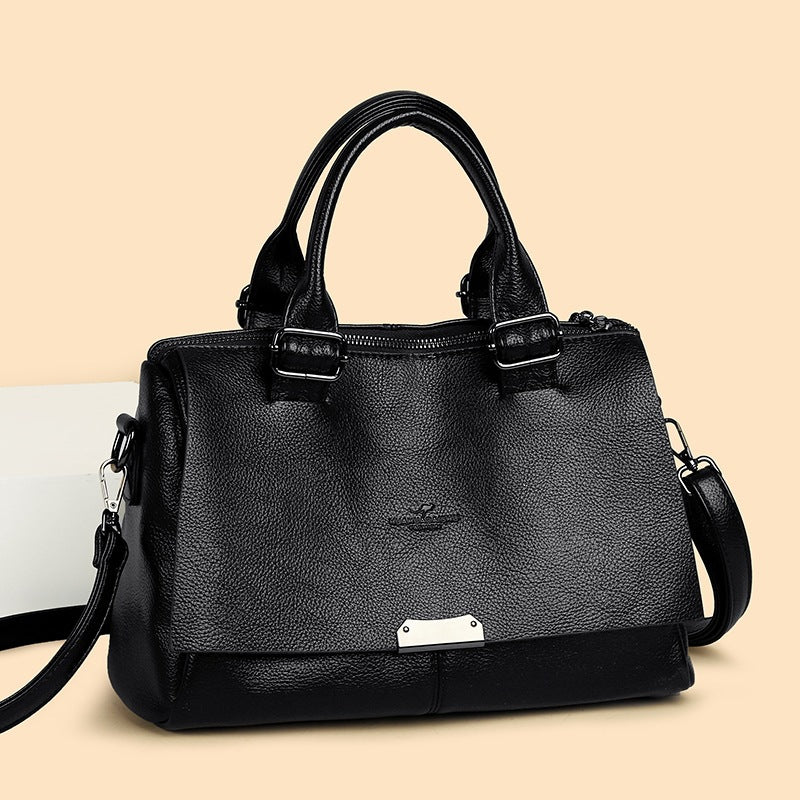 Large Capacity Solid Color Trendy Fashion Women's Handbag