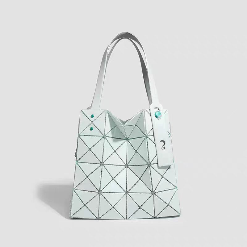 Women's Diamond Geometric Splicing Female Color Nail Folding Portable Women's Shoulder Bag