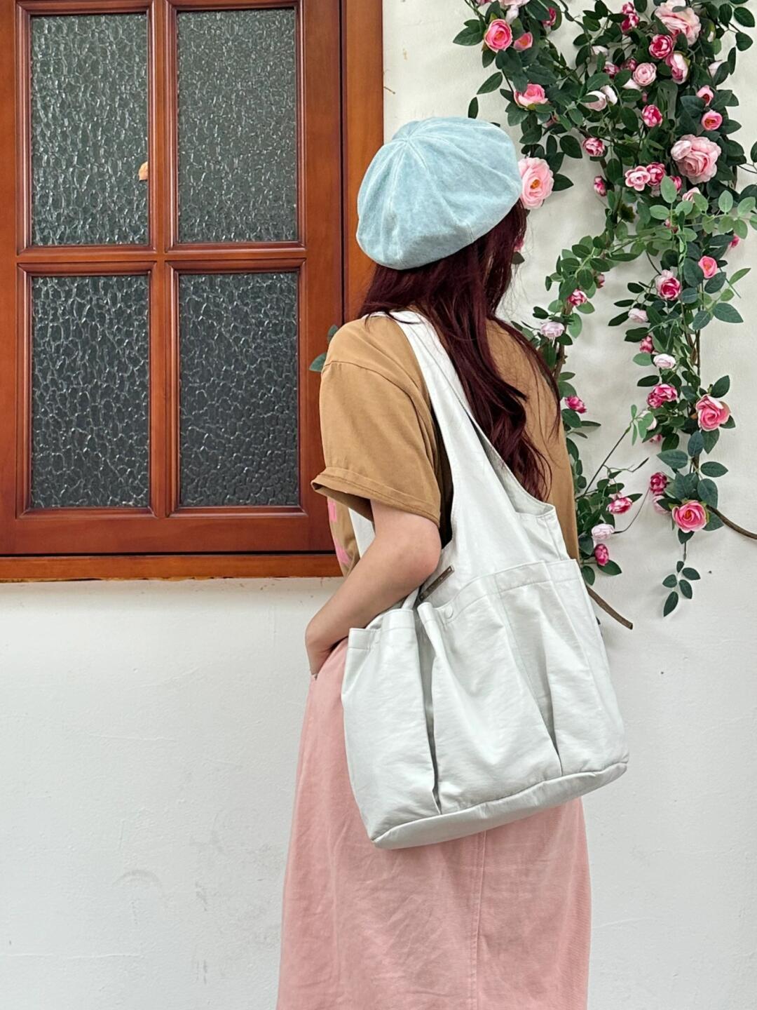 Summer Niche Pleated Double Pocket Portable Bags