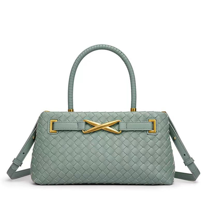 Women's Woven Retro Commuter Trendy Fashion Horizontal Women's Shoulder Bag