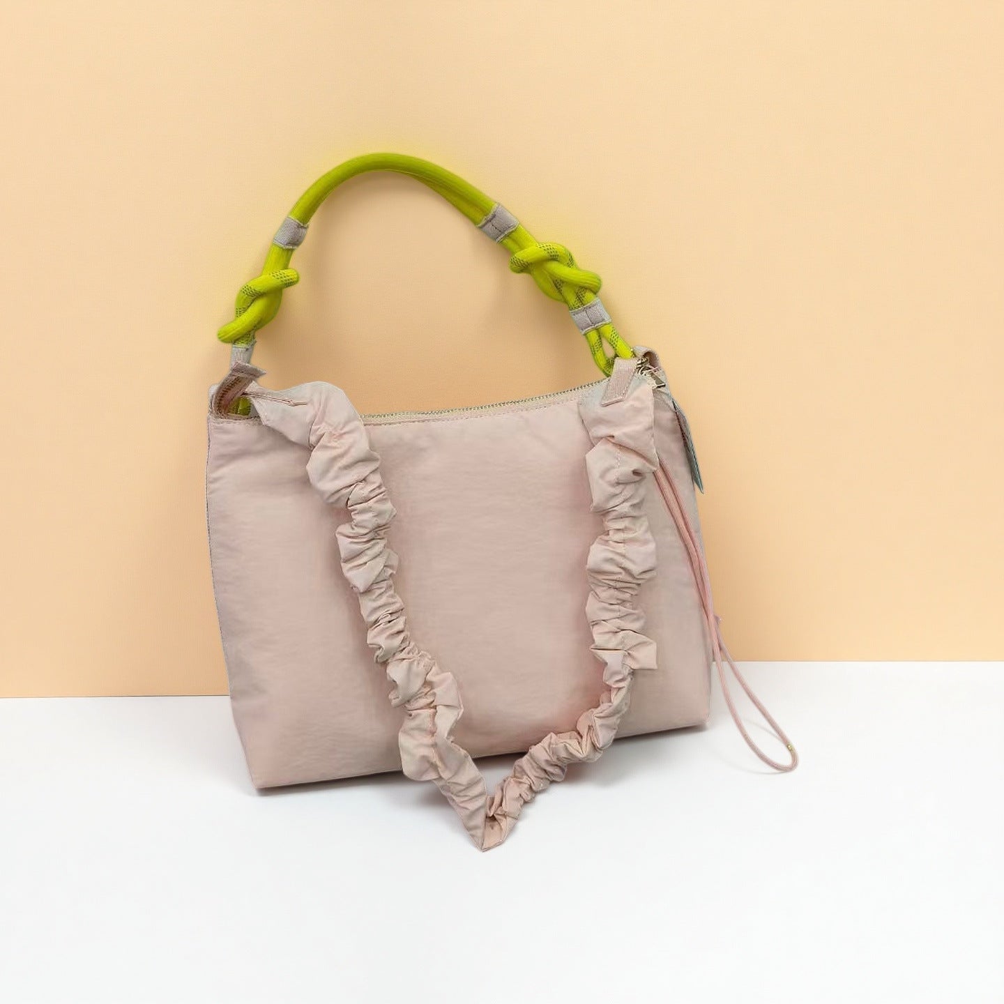 Intestine Underarm Lotus Leaf Wrapping Simple Nylon Cloth Women's Shoulder Bag